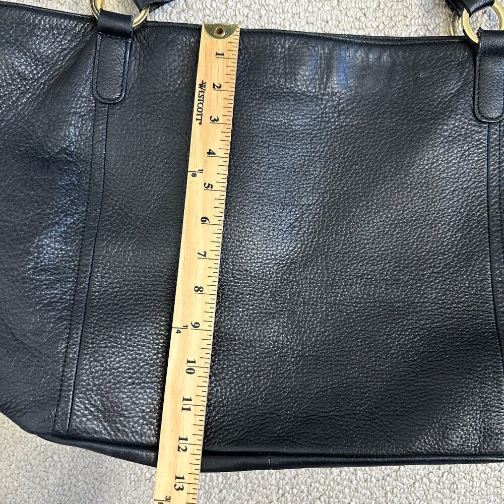 Gili Leather Tote Bag Black Pebbled - Picture 11 of 16